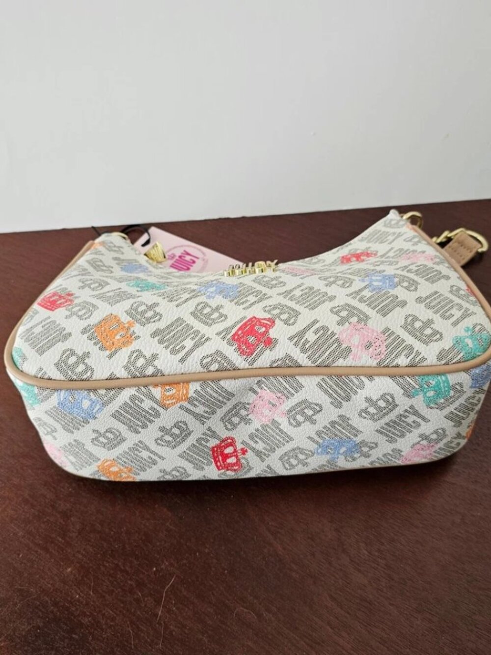 NWT Juicy Couture Crown Multicolor Pouchette - Picture 3 of 7